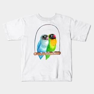 Sleepy Lovebirds Kids T-Shirt